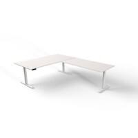 Move 3 - Steh-/Sitztisch 200x100x72-120cm mit Anbau 160x80 weiß