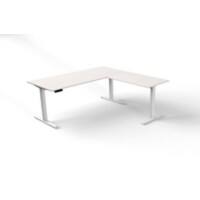 Move 3 - Steh-/Sitztisch 180x80x72-120 cm mit Anbau 100x60 cm weiß