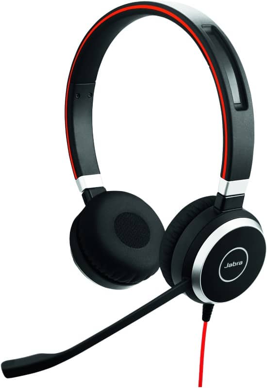 Jabra Evolve Verkabelt Headset Kopfbügel USB, 3.5 mm Jack Ohne Bluetooth Mit Mikrofon Stereo 40 Schwarz