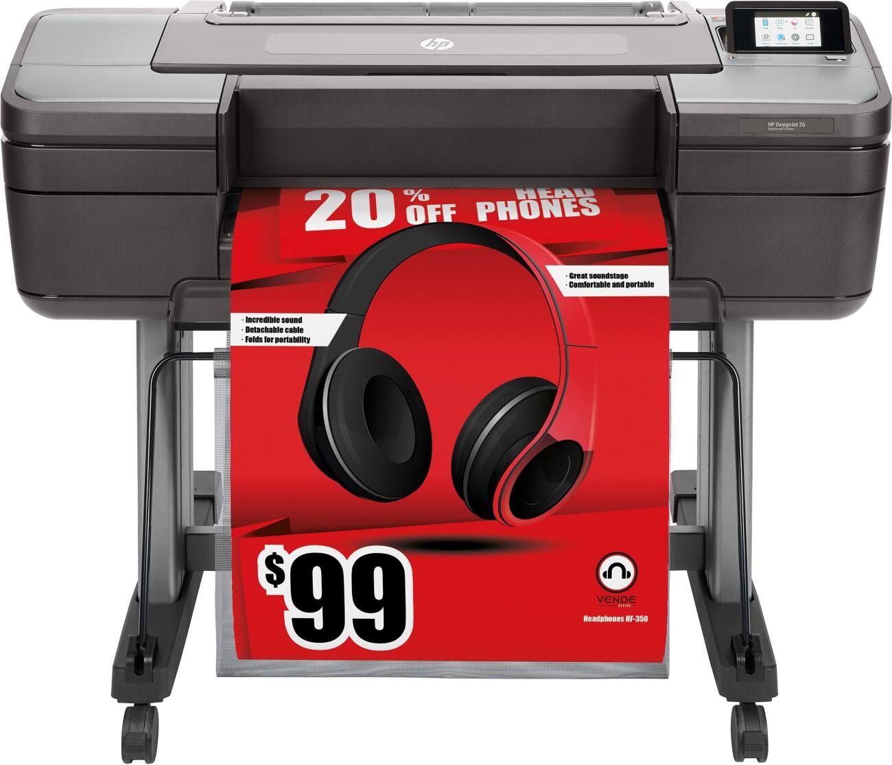 HP DesignJet Z6 Farb Tintenstrahl Großformatdrucker DIN A1 Schwarz T8W15A#B19