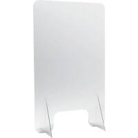 helit Mobile Schutzscheibe für Tisch und Theke "The Guard" Plexiglas Transparent 600 x 1000 mm 3 Stück