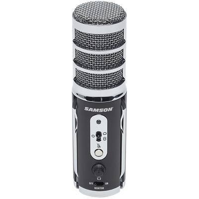 SAMSON Verkabeltes Mikrofon SATELLITE USB/Beleuchtung/3,5-mm-Anschluss Schwarz, Silber