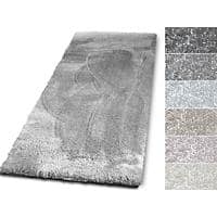 Velours-Teppich Floordirekt STEP Sundae Silber Polypropylen 670 x 2000 mm