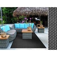 Outdoor-Teppich Casa Pura Padua Schwarz Vinyl, Polyester 1800 x 2700 mm