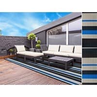 Outdoor-Teppich Casa Pura Ravenna Blau, Grau, Schwarz Vinyl, Polyester 1800 x 2700 mm