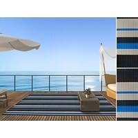 Outdoor-Teppich Casa Pura Ravenna Blau, Grau, Schwarz Vinyl, Polyester 900 x 1500 mm