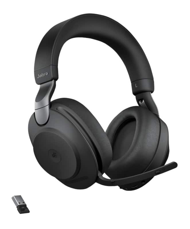 Jabra Evolve2 85 MS Kabellos Headset Kopfbügel Bluetooth, USB Mit Bluetooth Active Noise Cancelling Mit Mikrofon Stereo Schwarz