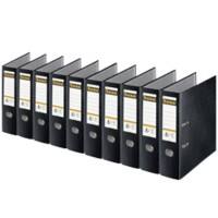 Bene No.1 Power Breit Ordner DIN A4 80 mm Schwarz 2 Ringe 291400 Kunststoff Glatt Hochformat  10 Stück
