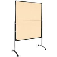 Legamaster PREMIUM PLUS Filz Pinnwand Freistehend 126 (B) x 58 (T) x 196 (H) cm Aluminium Beige