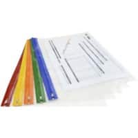 Rapesco Reißverschlussbeutel 1507 DIN A5 Reißverschluss PP (Polypropylen) 42 (B) x 3 (T) x 29,7 (H) cm Farbig sortiert 5 Stück