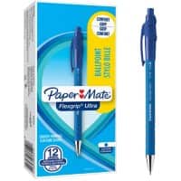 Paper Mate Kugelschreiber FlexGrip Ultra 0.5 mm Blau 12 Stück