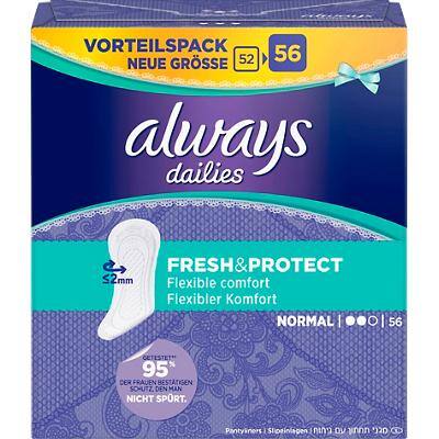 always Slipeinlagen Fresh & Protect Normal 56 Stück