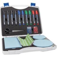 magnetoplan Präsentations-Kit Moderationskoffer Schwarz Weiß 34 x 27,5 cm