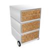 PAPERFLOW Rollcontainer easyBox 4 horizontale Schubladen 642x390x436mm PERSO KORK