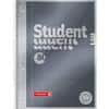 BRUNNEN Student Premium Notebook DIN A4 Kariert Spiralbindung Pappkarton Anthrazit-Metallic Perforiert 160 Seiten 80 Blatt