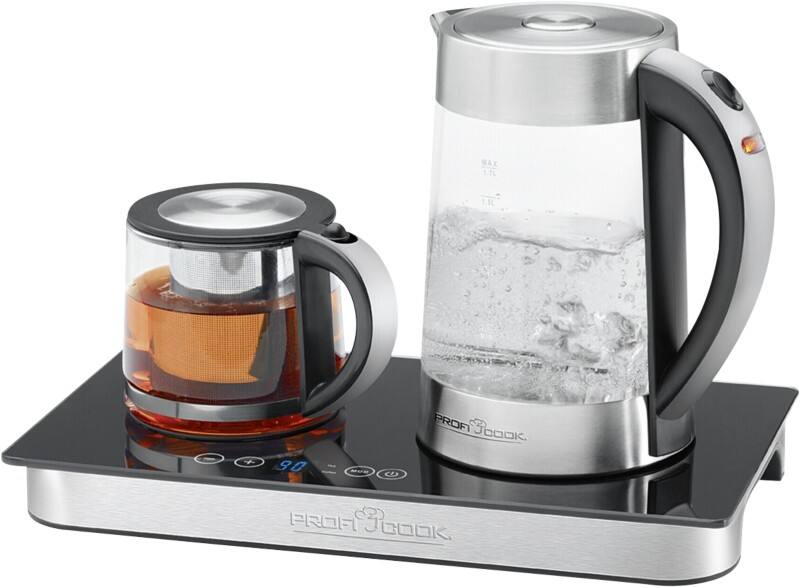 ProfiCook Wasserkocher 1.8 L Silber, Schwarz 2200 W PC-TKS 1056