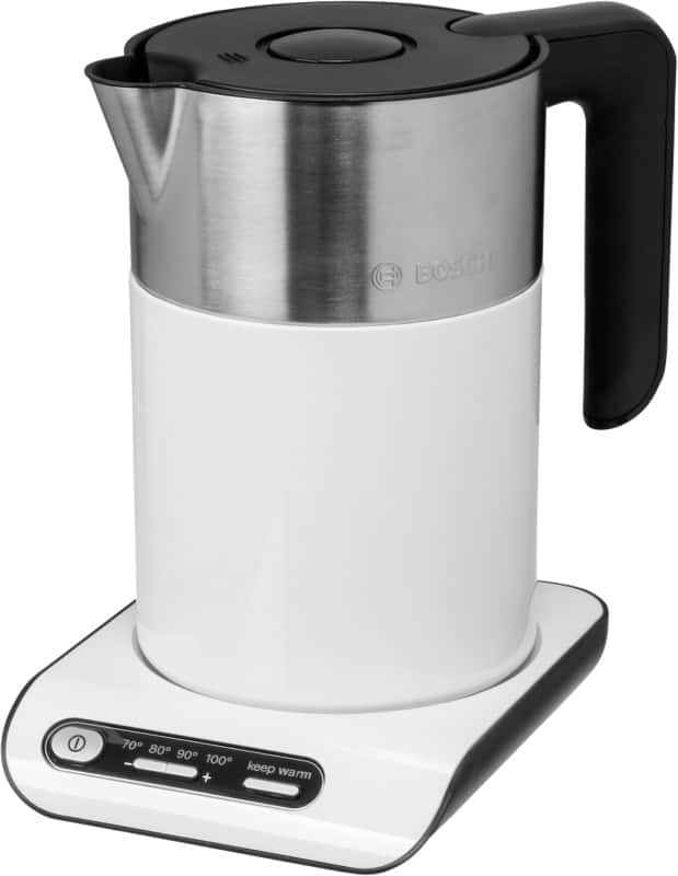 Bosch Wasserkocher 1.5 L Weiß, Silber 2400 W TWK 8611 P