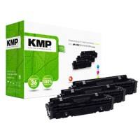 KMP H-T242CMYX Tonerkartusche Kompatibel mit HP 410X Cyan, Magenta, Gelb 3er Pack