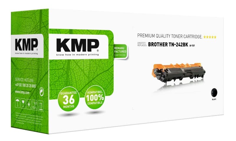 Kompatible KMP Brother TN-242BK Tonerkartusche Schwarz