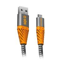 SBS USB Type-C Kabel COLLECTION UNBREAKABLE TEKabelUNRETC2YK Schwarz, Orange