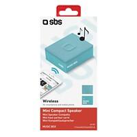 SBS Tragbarer Lautsprecher TTSQUARESPEAKERBTLB Bluetooth Hellblau