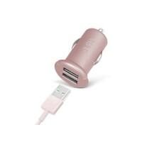 SBS Mini Autoladegerät TECAR2USB2AP Rosegold