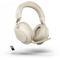 JABRA Headset Evolve2 85 Verkabelt / Kabellos Stereo Über das Ohr, Kopfbügel Geräuschunterdrücker: Ja Bluetooth, 3.5 mm Klinke Crème 28599-999-998