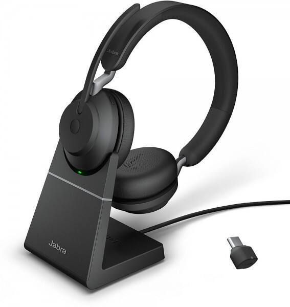 Jabra Kabellos Headset Mit Bluetooth Mit Mikrofon Stereo Evolve2 65 Schwarz