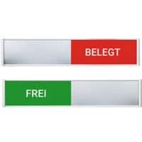 Ultradex Türschild Frei / Belegt 314578 Aluminium Silber 180 x 36 mm