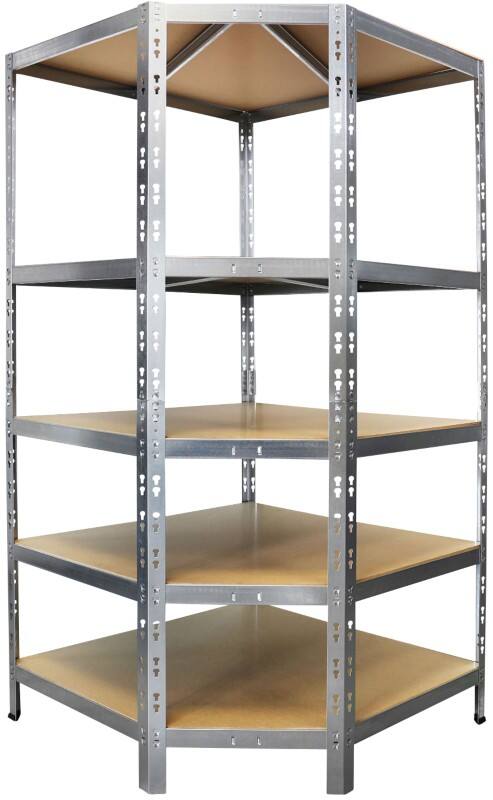 MAMMUT Eckregal 5 Fachböden Stahl 900 x 600 x 1.800 mm Verzinkt