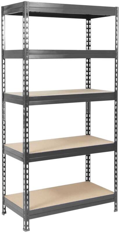 MAMMUT Industrieregal 5 Fachböden Stahl 900 x 600 x 2.200 mm Grau