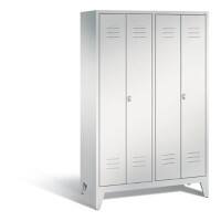 C+P Spind Classic H1850x1190xT500mm Korpus: Lichtgrau Türenfarbe: Lichtgrau Abteile: 4 Türen: 2 Abteilbreite: 300mm