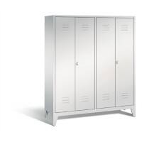 C+P Spind Classic H1850x1590xT500mm Korpus: Lichtgrau Türenfarbe: Lichtgrau Abteile: 4 Türen: 2 Abteilbreite: 400mm