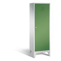 C+P Spind Classic H1850x610xT500mm Korpus: Lichtgrau Türenfarbe: Resedagrün Abteile: 1 Türen: 1 Abteilbreite: 300mm