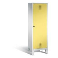 C+P Spind Evolo H1850x610xT500mm Korpus: Lichtgrau Türenfarbe: Schwefelgelb Abteile: 1 Türen: 1 Abteilbreite: 300mm