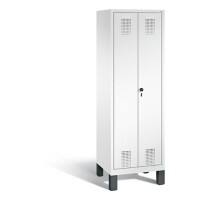 C+P Spind Evolo H1850x610xT500mm Korpus: Verkehrsweiß Türenfarbe: Verkehrsweiß Abteile: 2 Türen: 1 Abteilbreite: 300mm