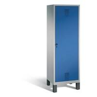 C+P Spind Evolo H1850x610xT500mm Korpus: Weißaluminium Türenfarbe: Enzianblau Abteile: 1 Türen: 1 Abteilbreite: 300mm