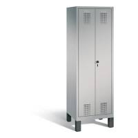 C+P Spind Evolo H1850x610xT500mm Korpus: Weißaluminium Türenfarbe: Weißaluminium Abteile: 2 Türen: 1 Abteilbreite: 300mm