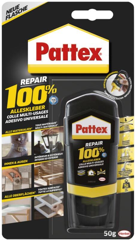 Pattex Repair 100% Alleskleber Permanent Flüssig Transparent Flüssig 50 g