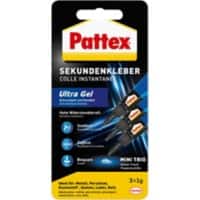 Pattex Alleskleber Minis Permanent Ultra Gel Flüssig Transparent 3 x 1 g PSMG3