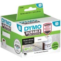 DYMO LW 2112284 Etiketten Selbsthaftend Schwarz auf Weiß 19 mm (B) x 64 mm (L) 900 Etiketten