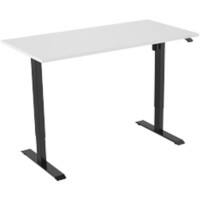 euroseats White Rechteckig Elektrisch Höhenverstellbar Sitz-Stehschreibtisch Holz, Metall Schwarz 1.200 x 800 x 750 - 1.235 mm