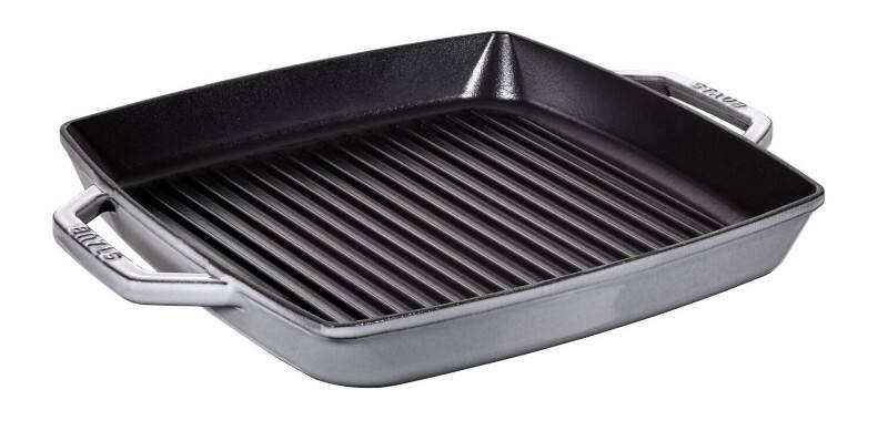 Staub Grillpfanne induktion quadratisch 33cm Graphit-grau