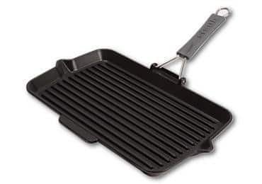 Staub Grillpfanne induktion rechteckig 34x21cm schwarz