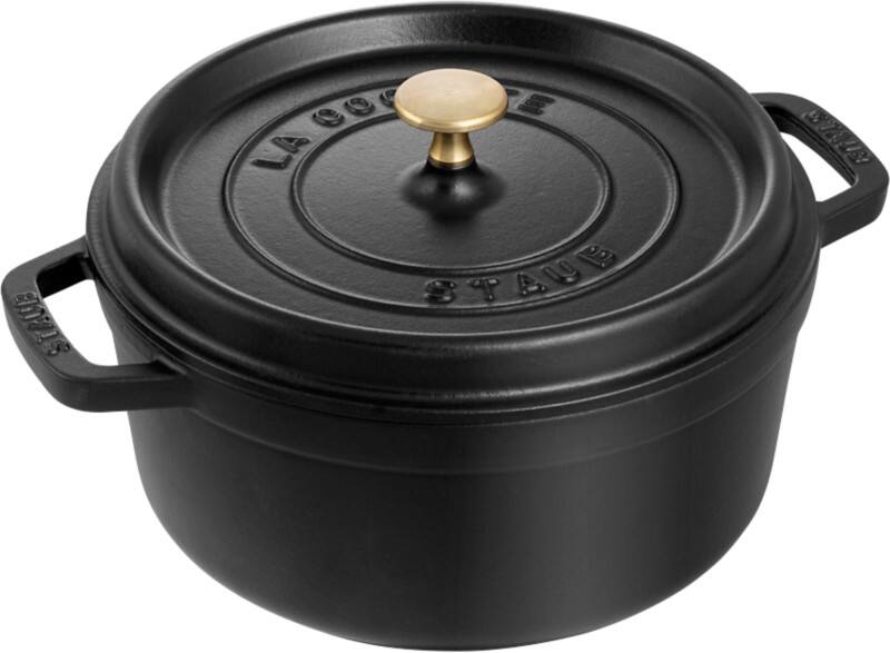Staub La Cocotte 24cm rund, schwarz, Gusseien