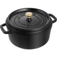 Staub La Cocotte 24cm rund, schwarz, Gusseien
