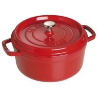 Staub La Cocotte 26cm rund, Kirsch-rot, Gusseisen