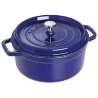 Staub La Cocotte 26cm rund dunkelblau, Gusseisen