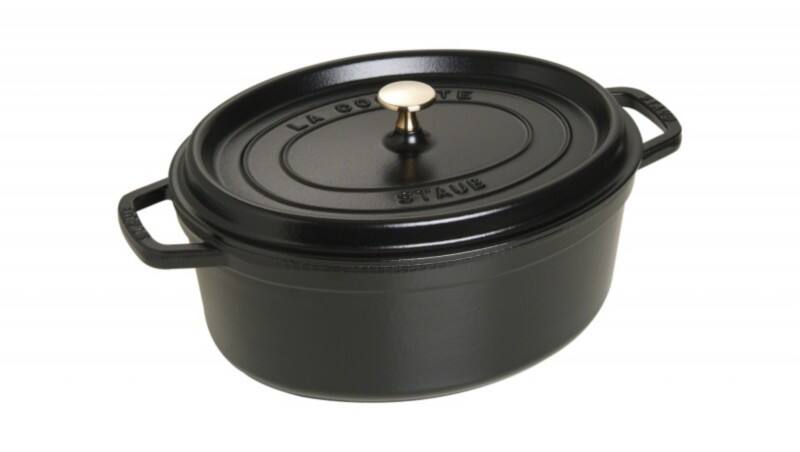 Staub La Cocotte 31cm oval, schwarz, Gusseisen