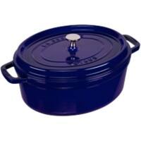 Staub La Cocotte 31cm oval dunkelblau, Gusseisen